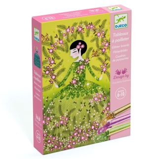 Kreativ æske, glitterkort – Kjoler