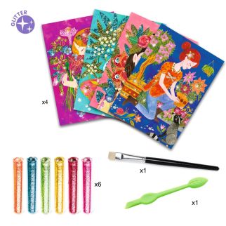 Kreativt glimmer, en duft af blomster