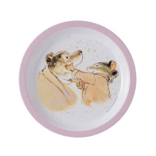 Ernest og Célestine tallerken, pink  Ø18cm