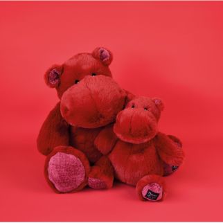 HIPPO - Flodhest HIP&#039;KISS rød, 25 cm
