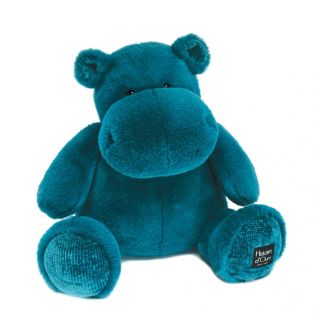 HIPPO - Flodhest HIP'POP påfugleblå, 40 cm