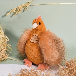 HØNS - DYR - Høne orange, 20 cm