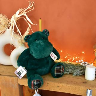 HIPPO - Flodhest flaskegrøn, 25 cm