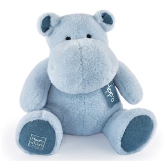 HIPPO - Flodhest denimblå, 40 cm