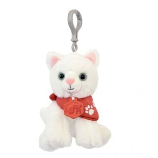 SPA - Nøglering kat hvid, 13 cm