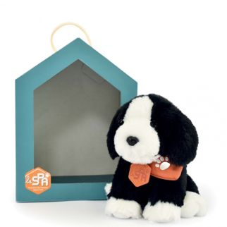 SPA - Hund sort m/hus, 16 cm