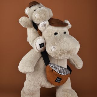 HIPPO - Flodhest m/skuldertaske, 38 cm