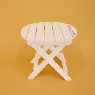 Dukke tilbehør - Bord i træ, 14 cm