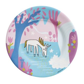 Enhjørning, frokosttallerken, vandfaldet