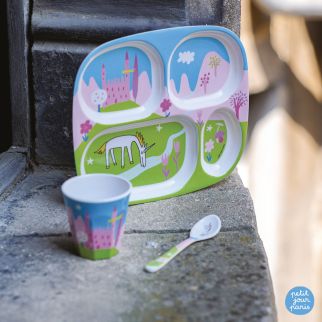 Enhjørning rumindelt tallerken