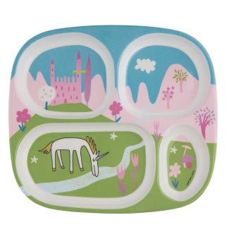 Enhjørning rumindelt tallerken