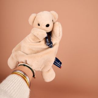 Dorlotin Bjørn, Beige Hånddukke 25 cm